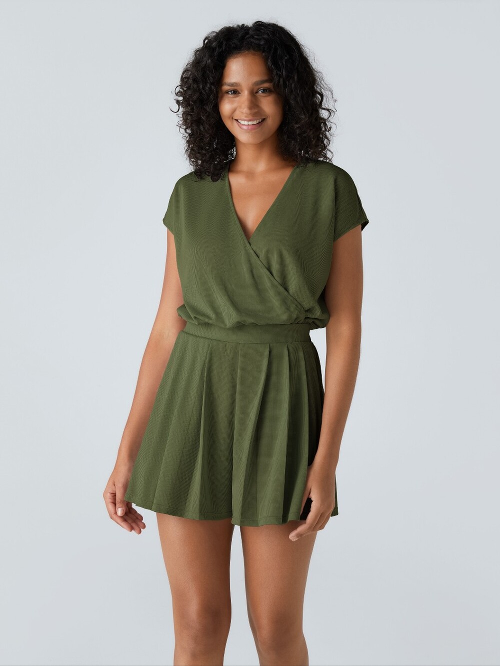 NWT HALARA Waffled Romper With Pockets